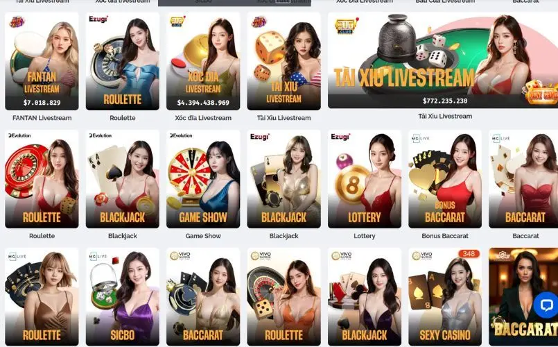 Kho tàng trò chơi đồ sộ tại casino trực tuyến Max88